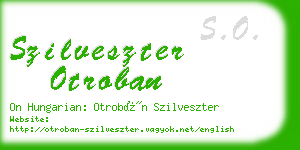 szilveszter otroban business card